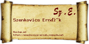 Szenkovics Ernák névjegykártya